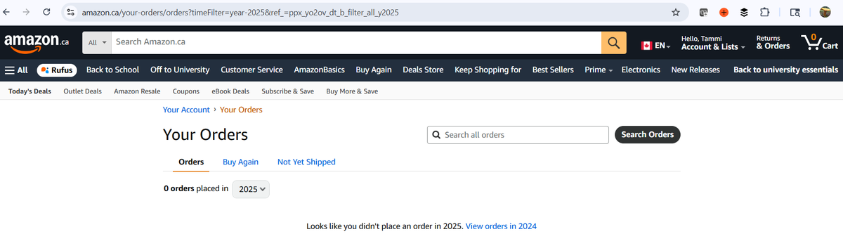What's going on with <a href="/amazon/">Amazon</a> ? 

My order history  has disappeared.

Ditto my subscriptions.

There doesn't seem to be any way to contact customer service.