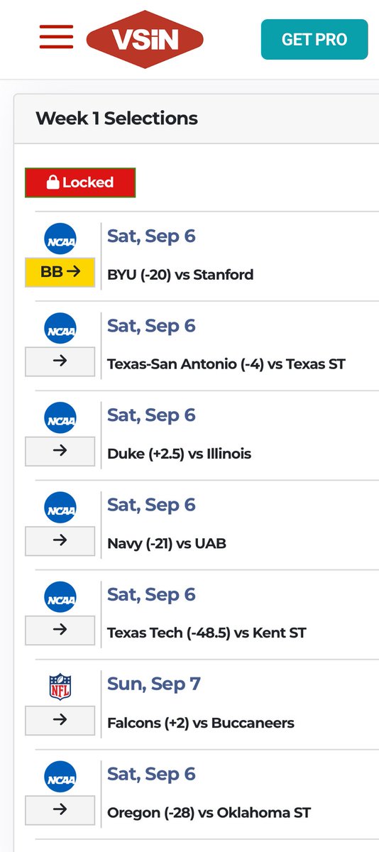 Very excited to play in the <a href="/VSiNLive/">VSiN</a> #AverageJoe contest this season. Week 1 bets are locked, let’s kick it off with a good start! 
#NCAAF #NFL