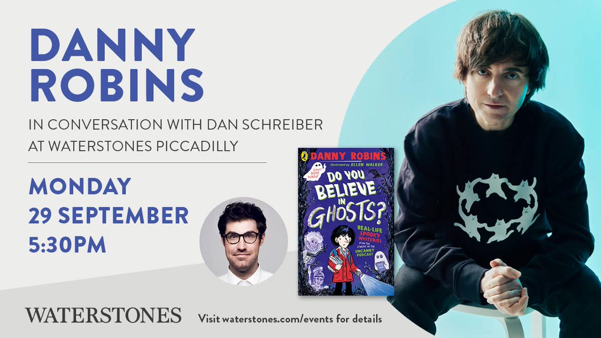 Danny Robins (@danny_robins) on Twitter photo I am doing this event in September at <a href="/WaterstonesPicc/">Waterstones Piccadilly, London</a> to celebrate the launch of my new kid's book
'Do You Believe in Ghosts?'
I'll be doing a reading and a Q&A with the excellent <a href="/Schreiberland/">Dan Schreiber</a> then signing copies!
Come and see me - and bring your kids!
Limited tickets I am doing this event in September at <a href="/WaterstonesPicc/">Waterstones Piccadilly, London</a> to celebrate the launch of my new kid's book
'Do You Believe in Ghosts?'
I'll be doing a reading and a Q&A with the excellent <a href="/Schreiberland/">Dan Schreiber</a> then signing copies!
Come and see me - and bring your kids!
Limited tickets