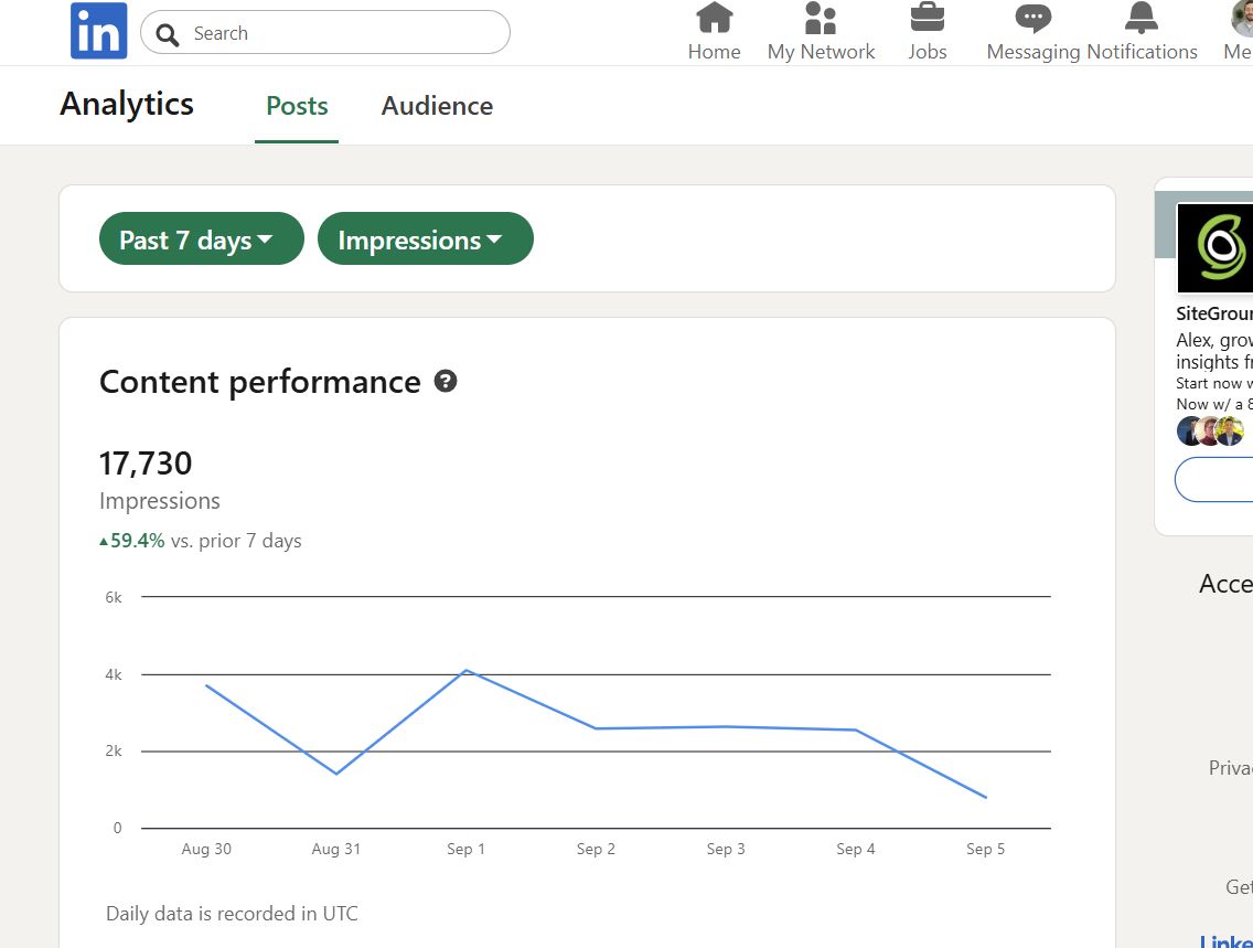 AlexGroberman_'s tweet image. I created my LinkedIn 39 weeks ago. 
Easiest algorithm to crack by a country mile.
Since then I have added $70,000 to my agency pipeline, generated five figures this month for SEO Stuff, built 7,300+ connections, logged 1,675,245 impressions, and reached 523,242 members.
Steal…