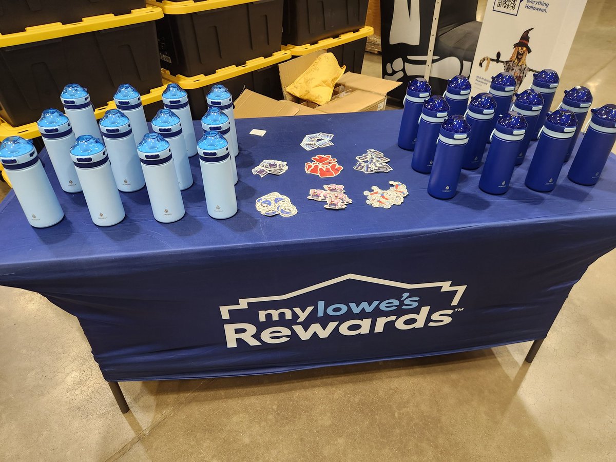 We're out here at the Marietta Lowe's getting members their free cups!
