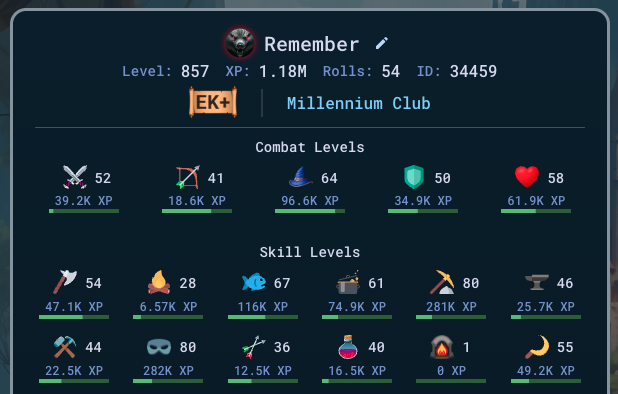 𝟲/ 𝗟𝗲𝘃𝗲𝗹 𝘂𝗽

Higher skills unlock new resources.

And skill levels aren't just for farming...they matter in battle (both PvM and PvP).