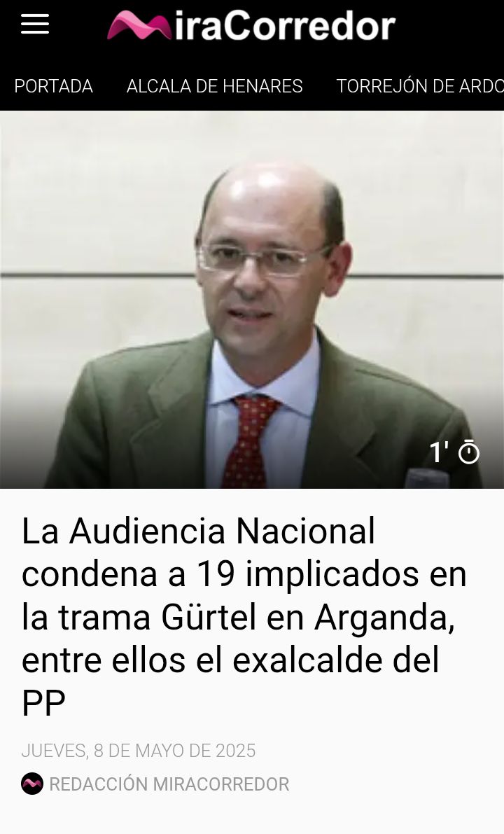 JoseLui28976669's tweet image. Parece ser que nadie les informo que quién arruinó a Arganda fue el PP con la Gurtel de Ginés, Benjamín y Fernández Caballero, que la deuda de 156 mill. la dejó Sardinero, que quién redujo la deuda fue Hita del PSOE y quien a aumentado los impuestos y la deuda a sido Escribano
