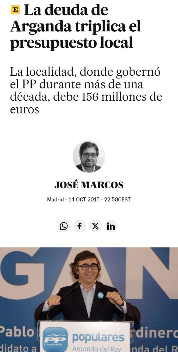 JoseLui28976669's tweet image. Parece ser que nadie les informo que quién arruinó a Arganda fue el PP con la Gurtel de Ginés, Benjamín y Fernández Caballero, que la deuda de 156 mill. la dejó Sardinero, que quién redujo la deuda fue Hita del PSOE y quien a aumentado los impuestos y la deuda a sido Escribano
