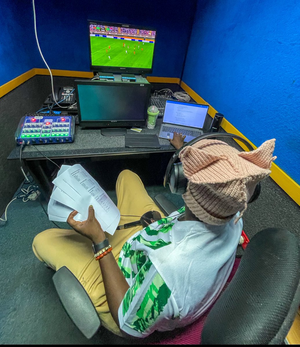 OfficialSuo's tweet image. Countdown to kick off in Uyo…
I’ll be your #officialpidgincommentator AND also be part of the official broadcast match day in-studio crew as an analyst(English)!
It’s my first time handling a national team fixture in multiple languages/roles at same time. Oghenemigwo.

#FIFAWCQ