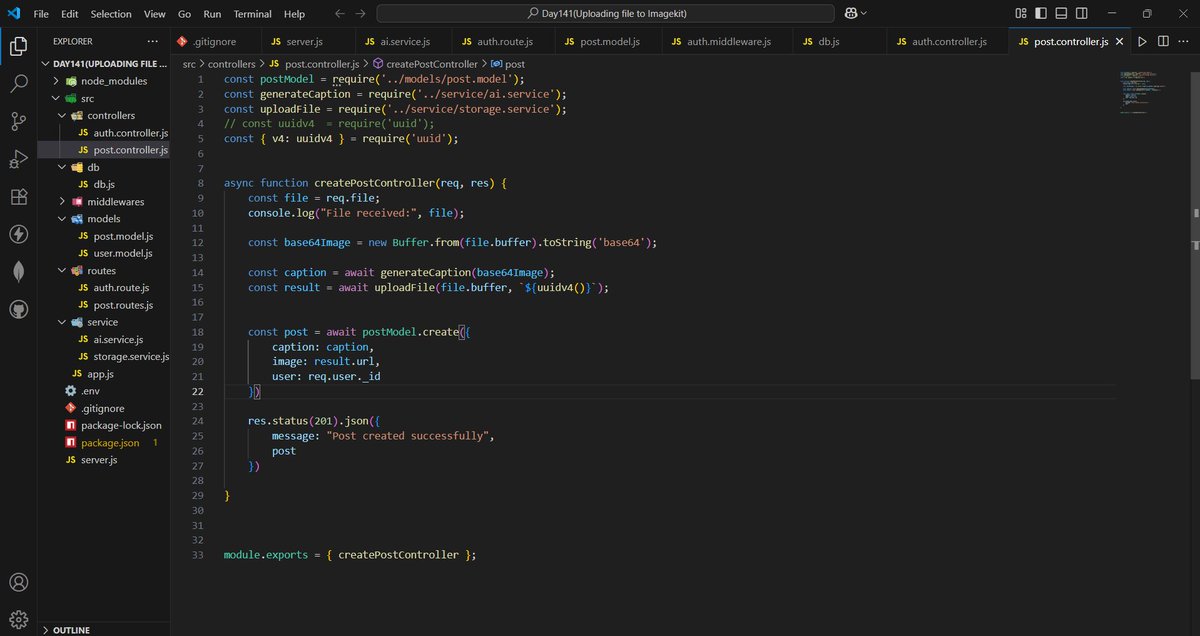 ManishK62803595's tweet photo. Day-11: Project #4 is done!โ
This one was all about SECURITY. I built a backend-only AI Caption Generation API.
The main challenge was implementing a full #Authentication. All secure routes tested and working in @getpostman! ๐
@ankurdotio
#30DaysCode #BackendDev #API #Security https://t.co/QdKYHMK5wg