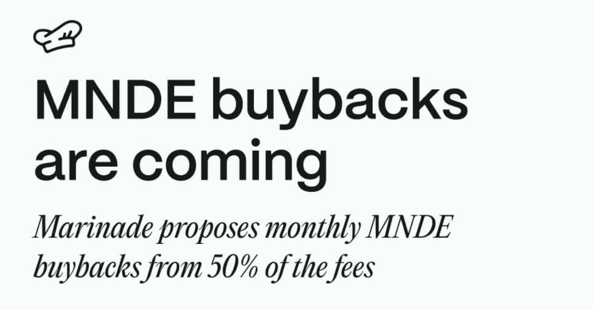 MNDE buybacks explanation