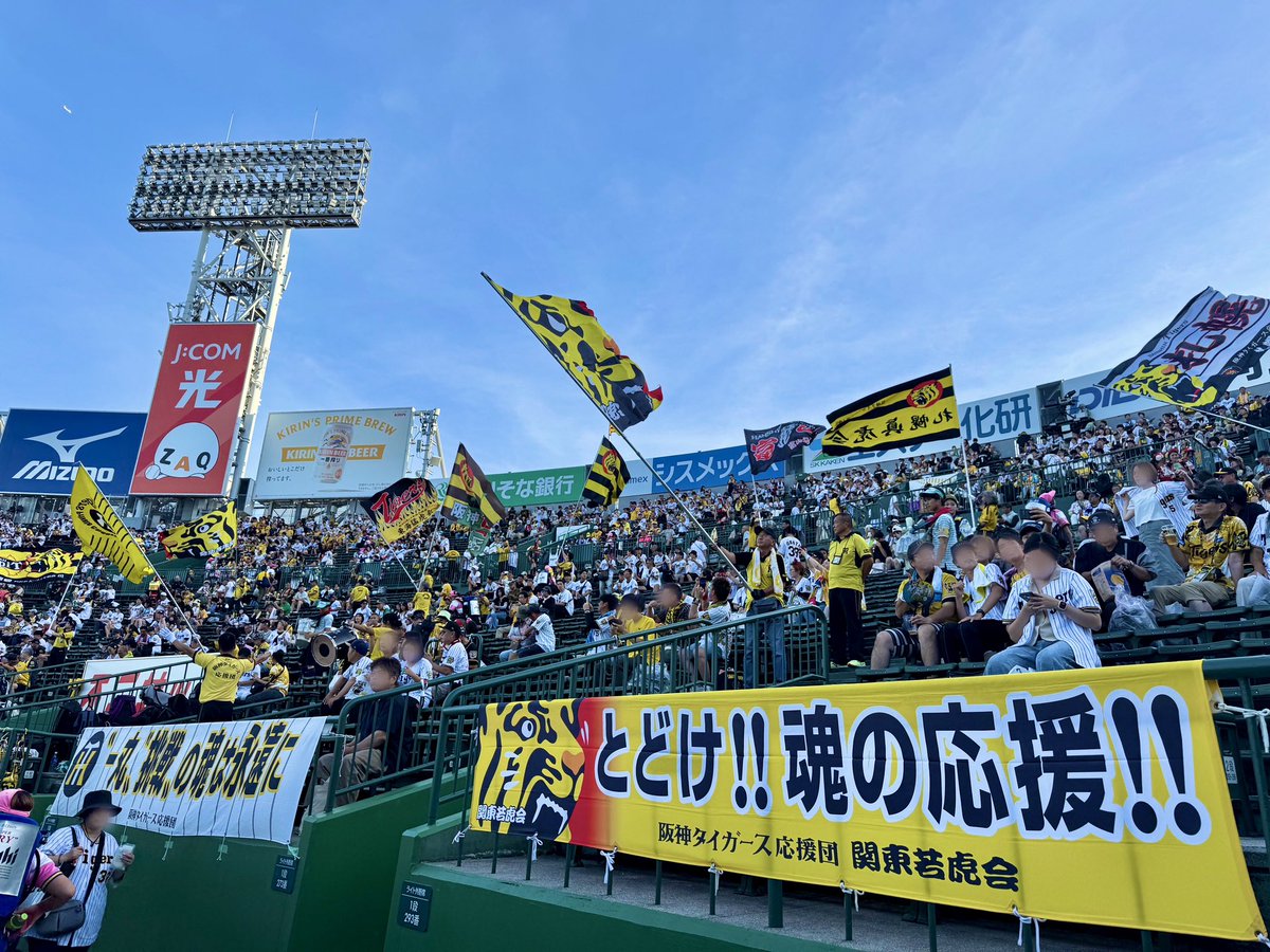 本日の試合は、日本全国から約40名の応援団員が駆けつけました。甲子園