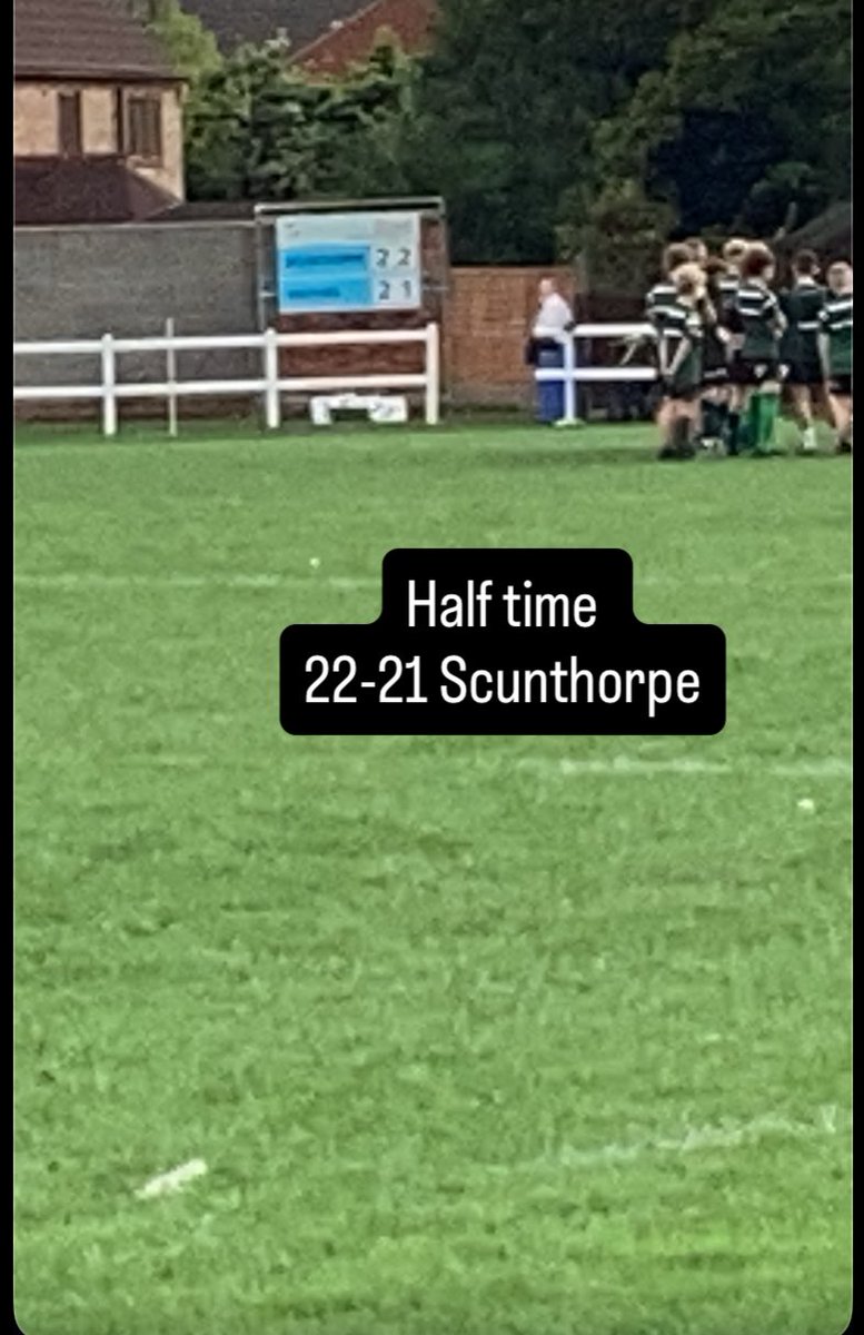 Half time score 

22-21 to Scunthorpe 
<a href="/ForresterBoyd/">Forrester Boyd Chartered Accountants</a>