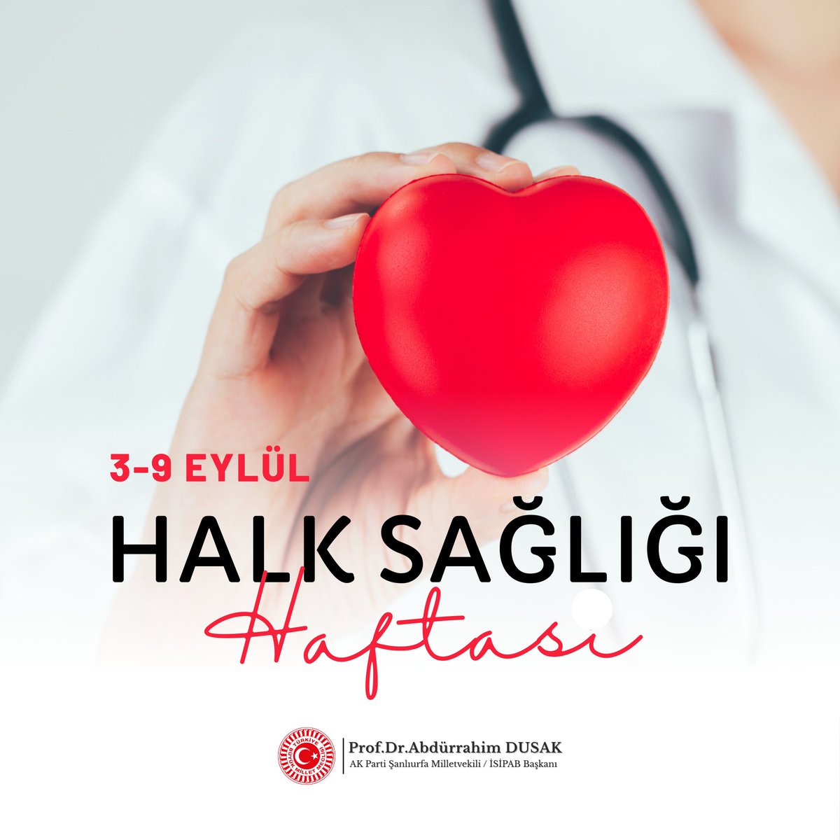 ❤ 3-9 EYLÜL HALK SAĞLIĞI HAFTASI!

Halk sağlığı, sadece bireyin değil; milletimizin geleceğinin teminatıdır.

Halk Sağlığı Haftası vesilesiyle; toplumun sağlığını korumak için gece gündüz fedakârca görev yapan bütün sağlık kahramanlarımızın haftasını en içten dileklerimle