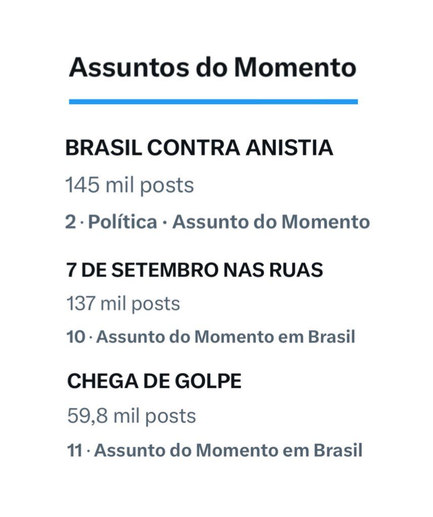 KriskaCarvalho's tweet image. 🚩Bom dia!

Estamos com a mobilização forte. Amanhã é dia de manifestações!

BRASIL CONTRA ANISTIA 
7 DE SETEMBRO NAS RUAS
CHEGA DE GOLPE