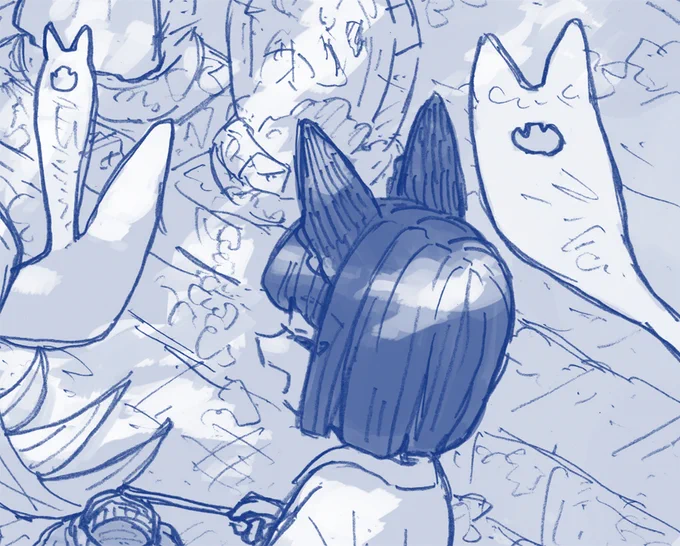 >RP こちらの同人誌に一枚寄稿させていただきました
。暑中見舞いイラストの続きの世界を描きました!どんな仕上がりの本になっているかとても楽しみです!! 