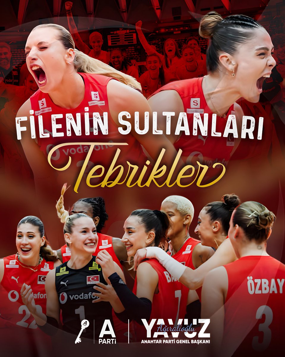 İlk seti kaybetmesine rağmen mücadeleyi bırakmayan, tarihimizde ilk defa FIVB Dünya Kadınlar Voleybol Şampiyonası finaline çıkma başarısı gösteren Filenin Sultanları’nı yürekten tebrik ediyorum. Bu azim, bu inanç ve bu başarı milletimize umut vermektedir.

#FileninSultanları