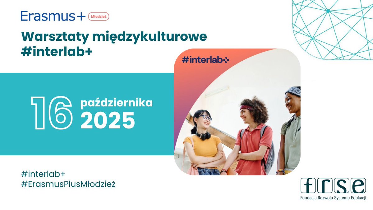 FRSEdukacji's tweet image. Dołącz do bezpłatnych warsztatów online #interlab+ 🧑💻🌍 i rozwiń swoje kompetencje międzykulturowe!

📅 Kiedy? 16 października lub 18 grudnia (godz. 9:00–15:00)
📝 Zapisy do 10. września
👥 Maks. 20 osób w grupie
📩 Formularz zgłoszeniowy i szczegóły 👉 tiny.pl/s5bydmnj