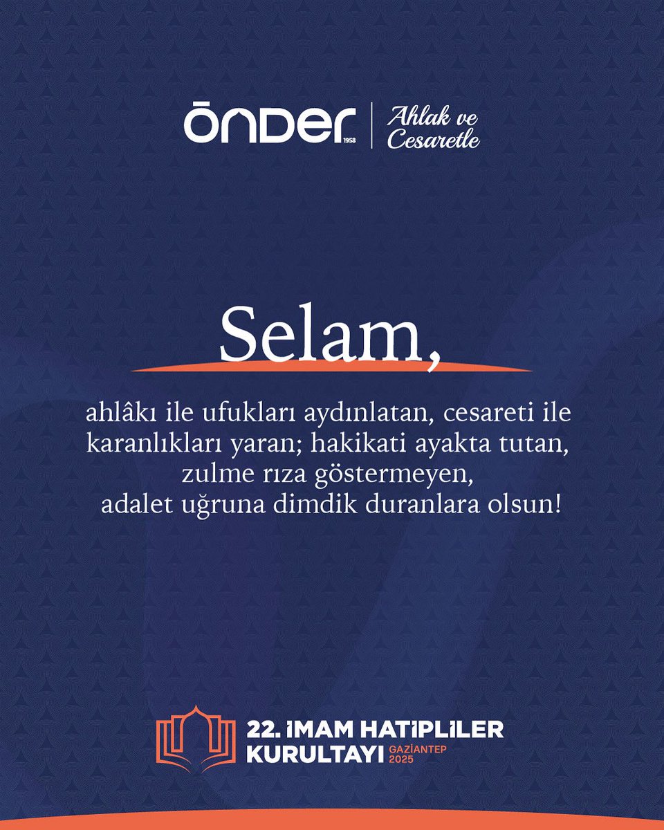 🔸 Yeni şiarımız: “Ahlak ve Cesaretle”

Selam, ahlakı ile ufukları aydınlatan, cesareti ile karanlıkları yaran; hakikati ayakta tutan, zulme rıza göstermeyen, adalet uğruna dimdik duranlara olsun.