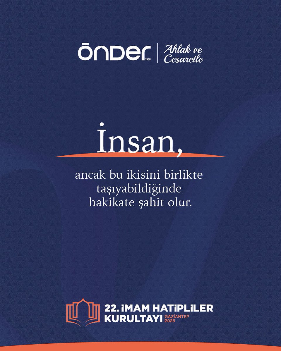 🔸 Yeni şiarımız: “Ahlak ve Cesaretle”

İnsan, ancak bu ikisini taşıyabildiğinde hakikate şahit olur.