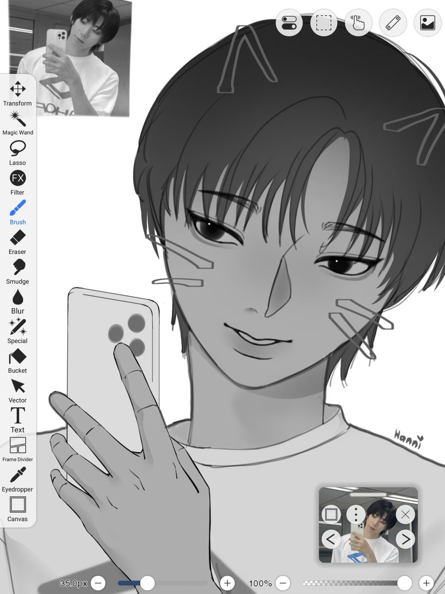 No one prepared me for the day I'll be drawing real people, idk if they look alike. 

Anyway, here's Han sketch 🩵

#아홉 #AHOF
#박한 #PARKHAN #HAN