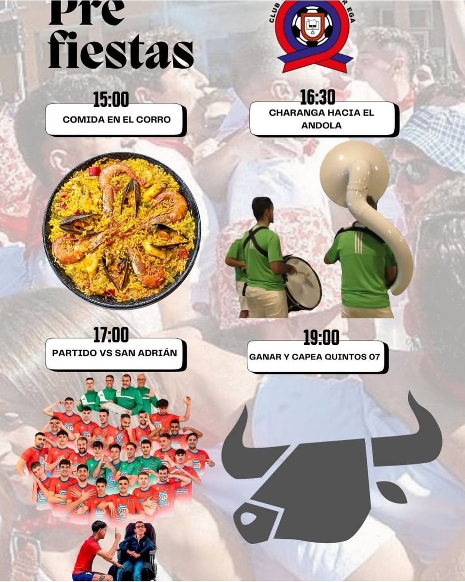 📢 El 1º equipo debuta en liga. 
Y con un bonito derbi.
✅ Apoya a tu equipo y disfruta con la previa y con el post partido.
📆 Sábado - 06/09
🆚 CD. San Adrián.
⌚️ 17.00 h.
🏟️ Andola.
⚽ Árbitro: Martín Georgiev.
💯 Desde 1925.