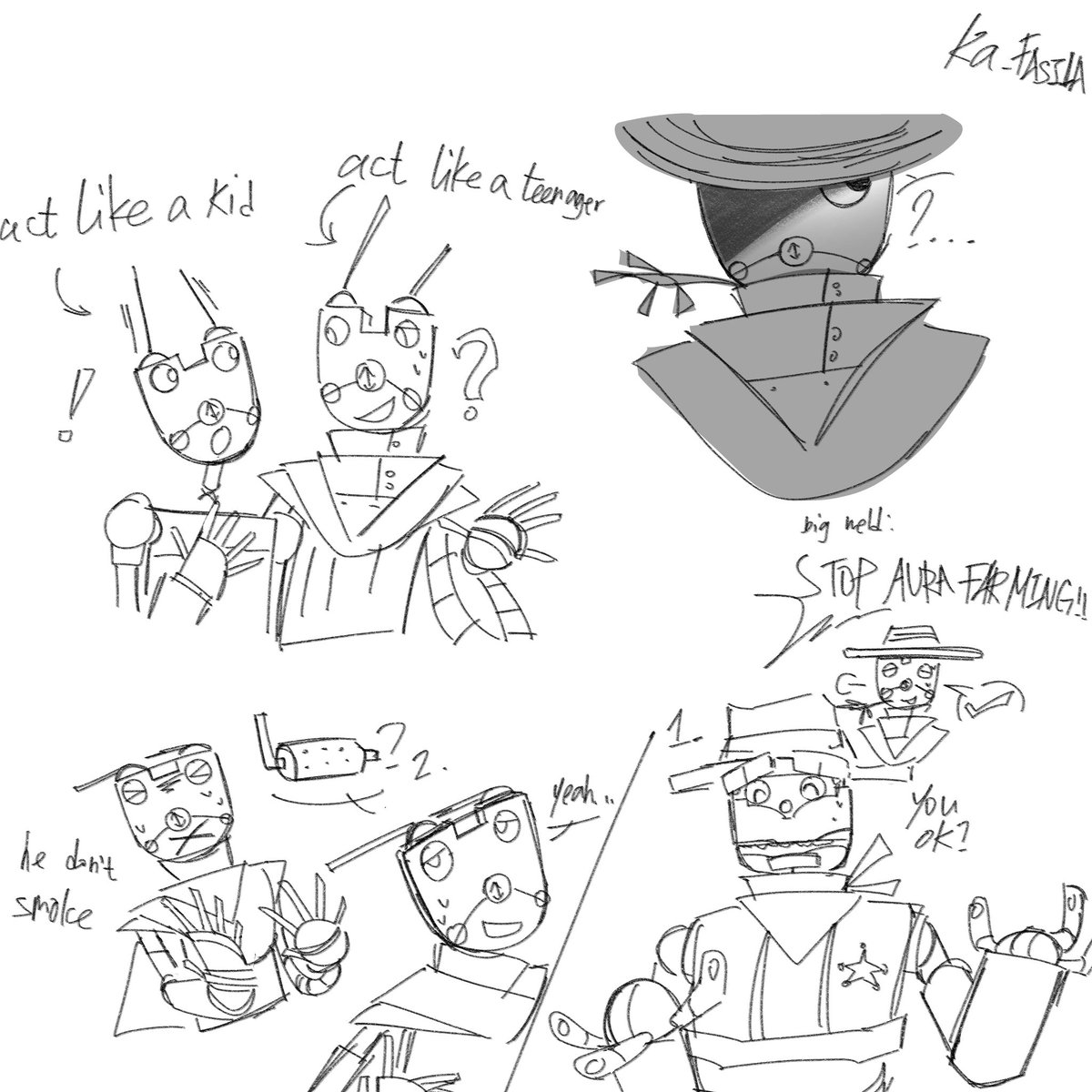 Ka_fasila's tweet photo. Some doodle for my au
#wildwestau
#robots2005
#dieselspringer
#lug https://t.co/gyMk60Dodv