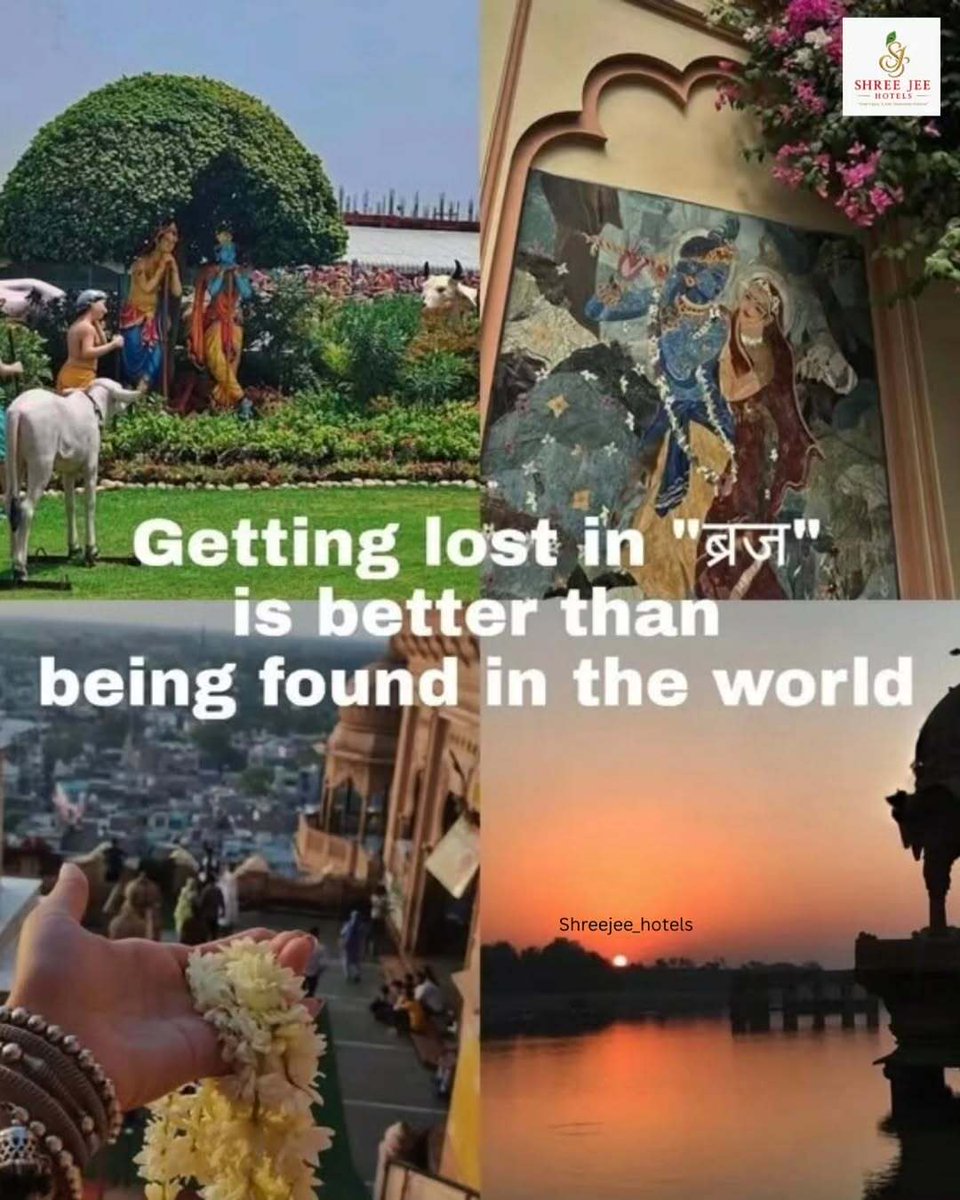 ShreeJee_Hotels's tweet image. agar vrindwan aaye ho or yaha ki galiyo me yaha ke logo nahi khoye to shayd nahi kiya hai aapne sahi se vrindavan ka darshan … ek baar aana or bhakti me khona hi to ahsas hai [vrindwan, prem mandir , kunj gali ] To aayie or kho jaayie kanha  ki masti me 
#vrindavan#brajvasi
