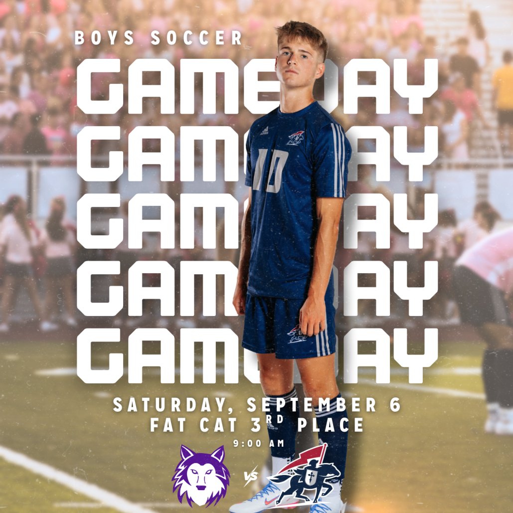 GAMEDAY⚡

⚽ FAT CAT 3rd Place
🆚 Blue Valley Northwest
📍 BVDAC - Antioch
⏰ 9:00 AM

#GoThunder x <a href="/SJABoysSoccer/">SJA Mens Soccer</a>