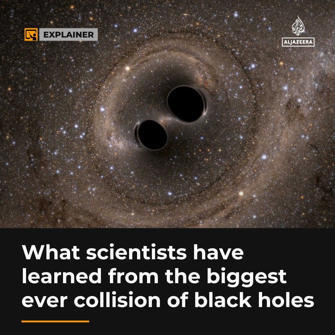 Scientists in the US have discovered the biggest-known merger of two black holes using gravitational wave detectors.

Here's what you need to know aje.io/wi87ca