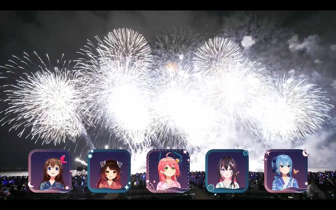 ラストスパート夜空が真っ白に輝いて凄かった #ホロ花火