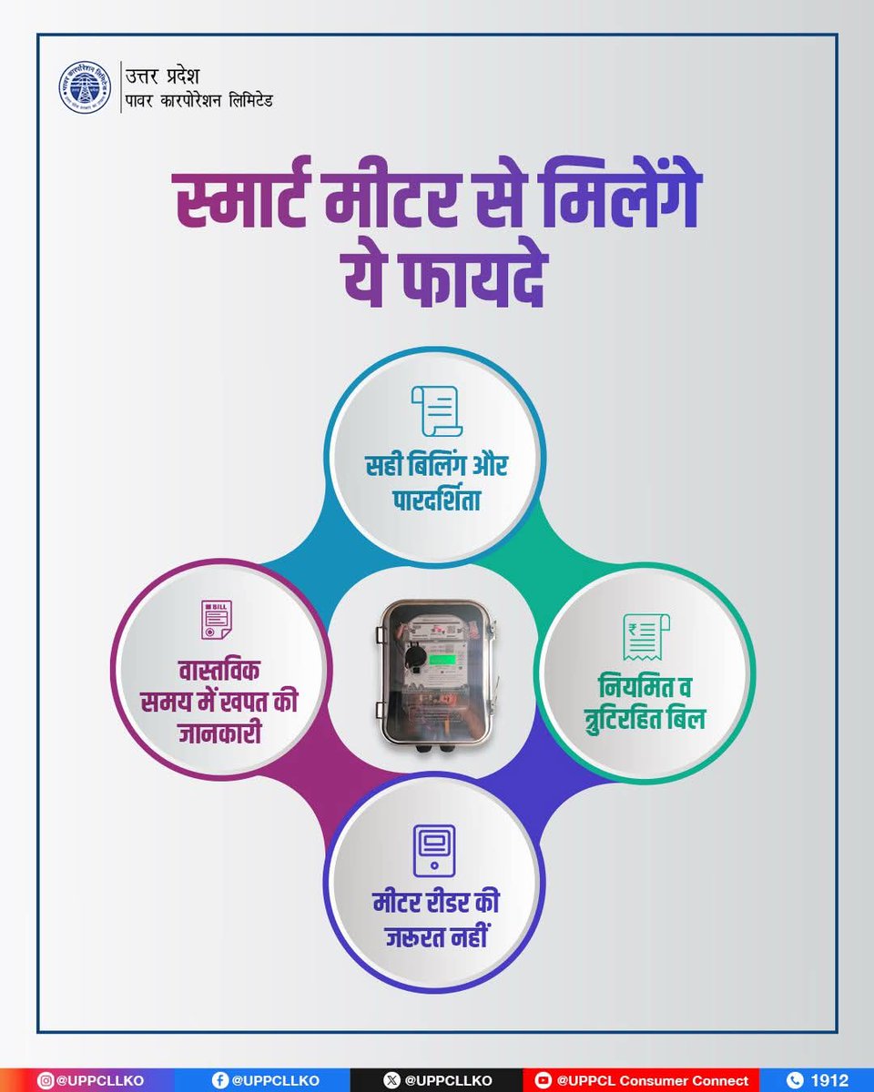 sitapurmvvnl's tweet image. आज ही लगवाएँ स्मार्ट मीटर – हर घर की स्मार्ट चॉइस!
#UPPCL #SMARTUP #smartmeters
@CMOfficeUP
@aksharmaBharat
@MVVNLHQ
@UPPCLLKO
@SitapurZone
@mvvnlmd
@er_xen1stp @xen_2stp @BiswanEdd @EeMahmudab65470