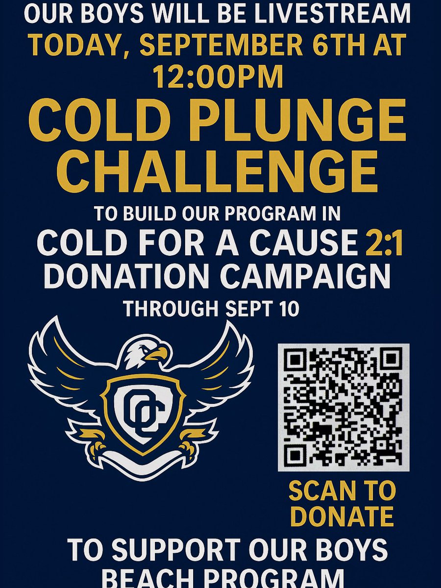 ❄️💙 Cold For a Cause! 💙❄️
Every donation matched 2:1 — your impact triples! 🙌 Until Sept 10.

🌊 Our boys take on the Cold Plunge Challenge 🔥
📺 Watch LIVE 👉 facebook.com/yogacoldbath

🙌 Share. Support. Make an impact.
