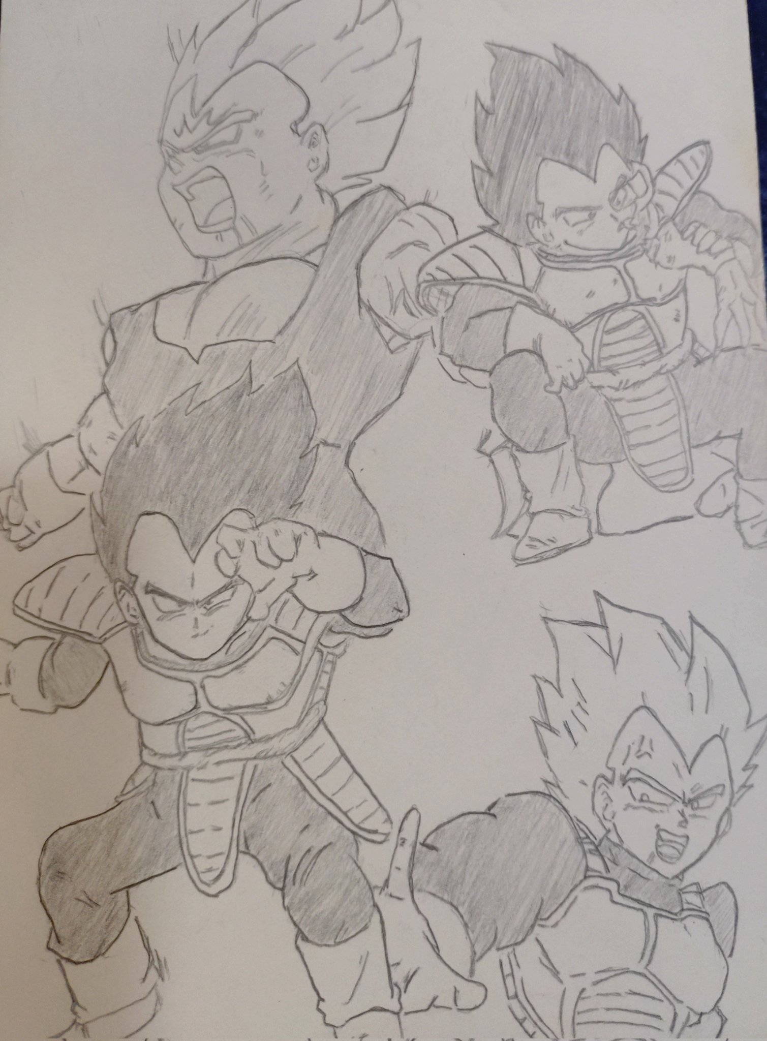 手書きイラスト　作成中　ドラゴンボール他 How to draw Goku Son Super Saiyan - YouTube