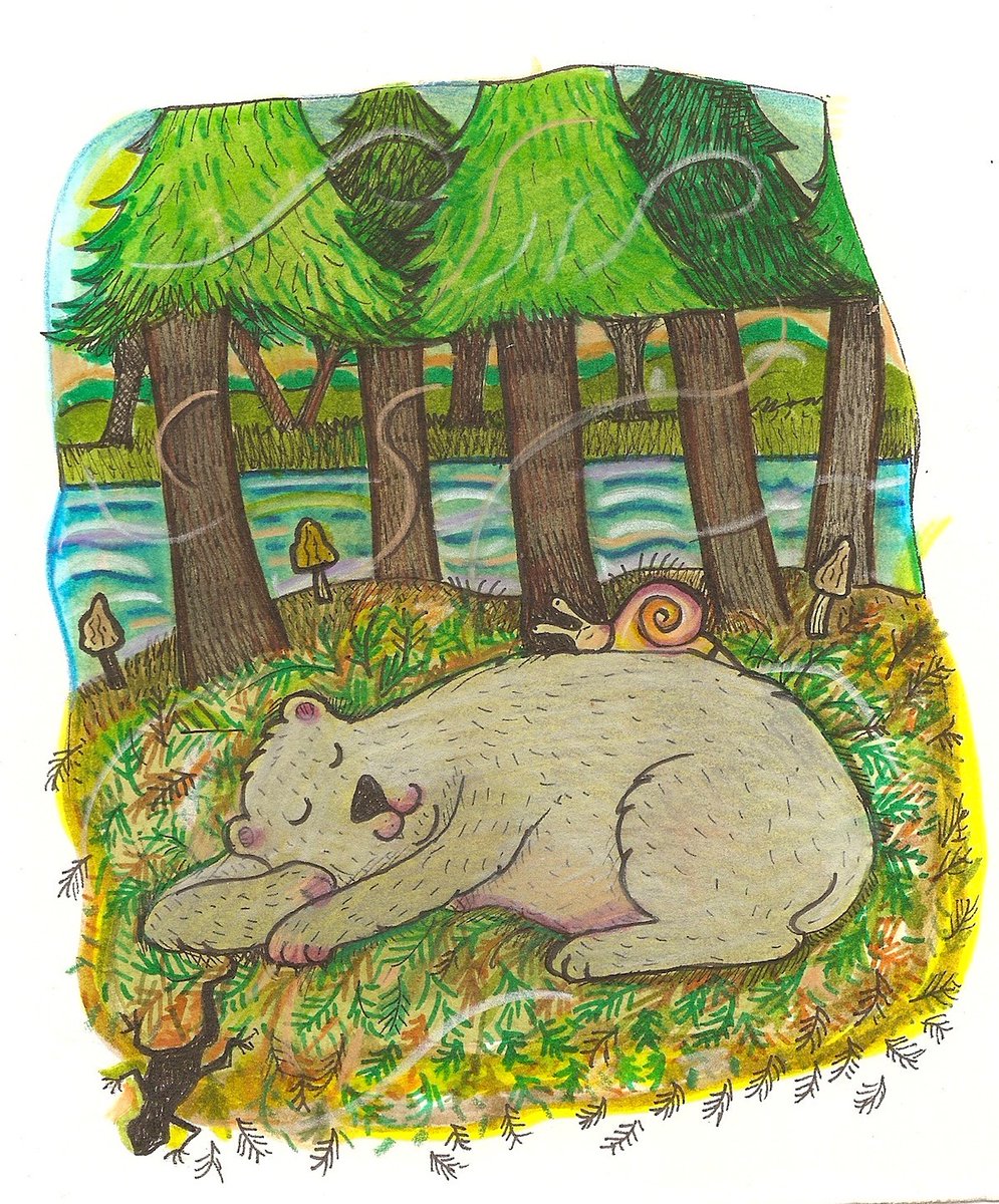drawstuff's tweet image. Just a little hibernation practice. #NapTimeVibes #fallisintheair #nancycarlsonstudios