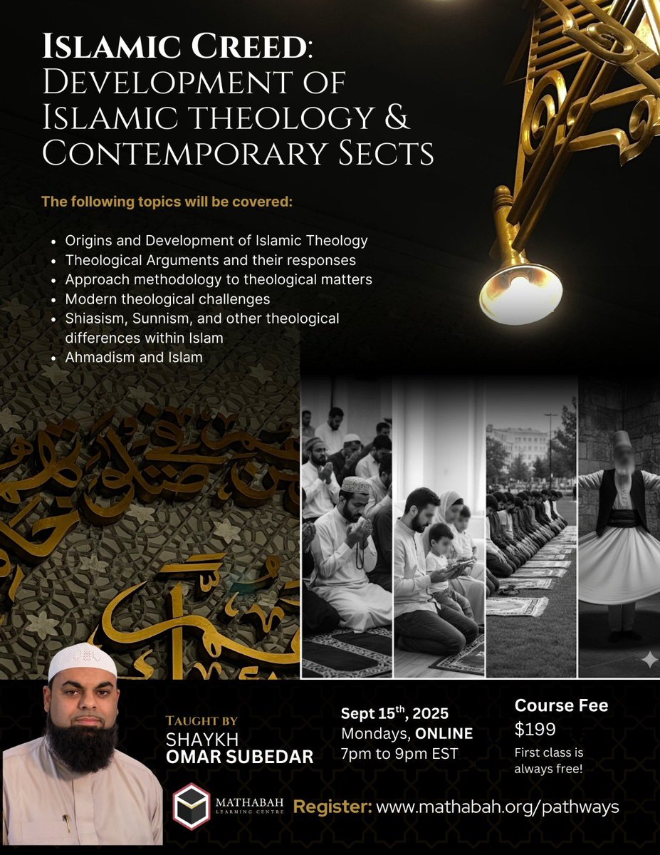 Mathabah's tweet image. Islamic Creed: Development of Islamic Theology and Contemporary Sects.

Online study, starting September 15th In Shā Allāh. 

Visit: mathabah.org/certifications…
