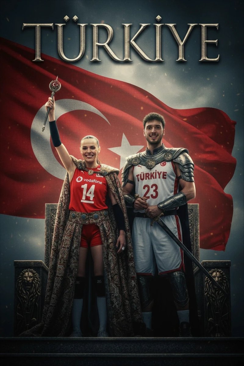 Nano Banana ile oluşturdum.

Eda ve Alper'in fotoğrafını verdikten sonra NBPM ile şöyle bir prompt oluşturdum.

"Yüklenen iki kişiyi, üzerlerindeki formaları bozmadan, Game of Thrones estetiğinde kral ve kraliçe gibi görselleştir. Yüzlerini ve kimliklerini tamamen koru. Onların