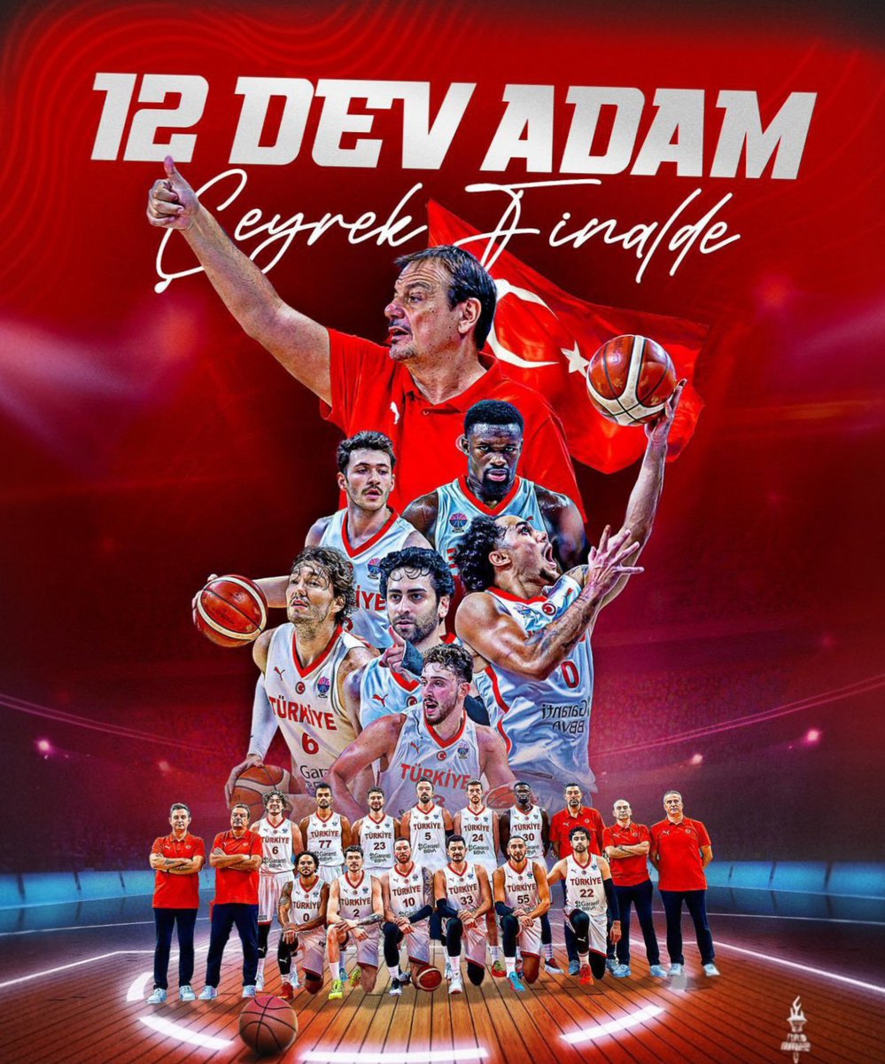 TEBRİKLER 12 DEV ADAM! 👏

Eurobasket 2025 son 16 turunda, İsveç'i yenerek çeyrek finale yükselen A Milli Erkek Basketbol Takımımızı tebrik ediyoruz. 🇹🇷
