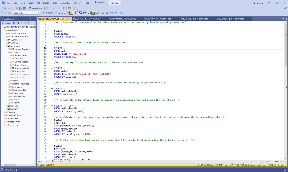 snr_mopher's tweet image. #TDİWeek 2 of SQL completed from @TDataImmersed @DabereNnamani @JudeRaji_d @SQLServer