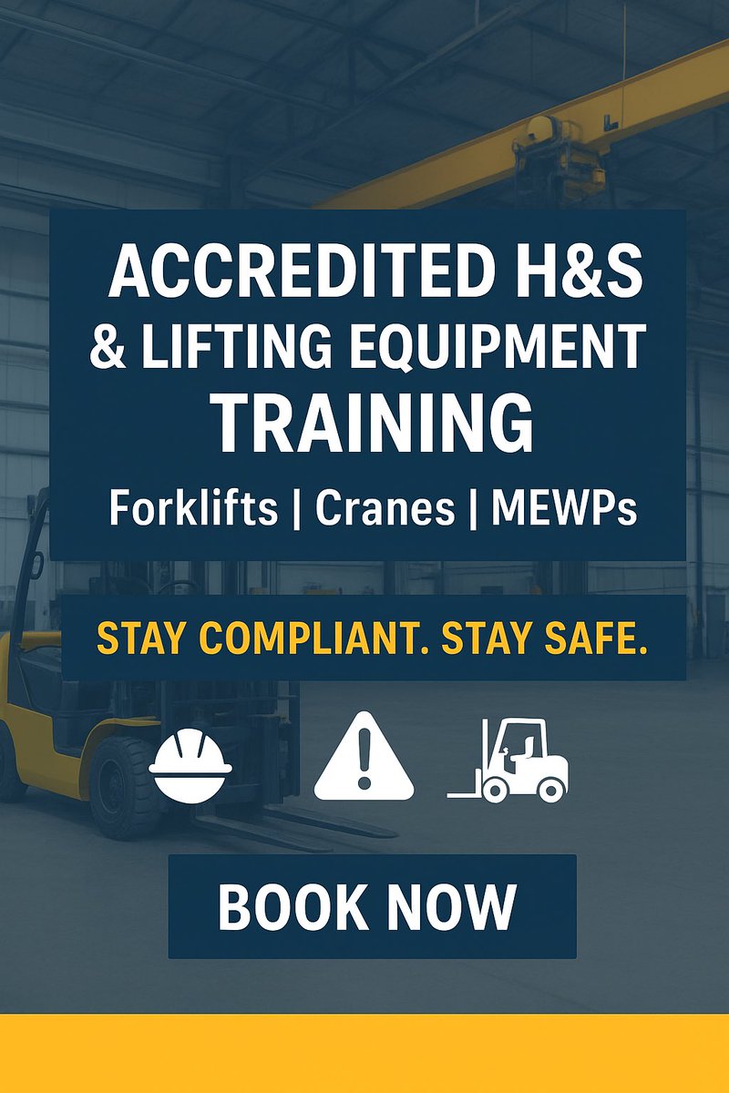mhetltd's tweet photo. 👉 Professional H&amp;S &amp; Lifting Equipment Training for Your Workforce

Ensure safety and compliance in your workplace with accredited training for:
✔ Forklifts
✔ Cranes
✔ MEWPS etc.

Our certified instructors provide practical, on-site training tailored to your business needs. https://t.co/HzwIg9kGNY
