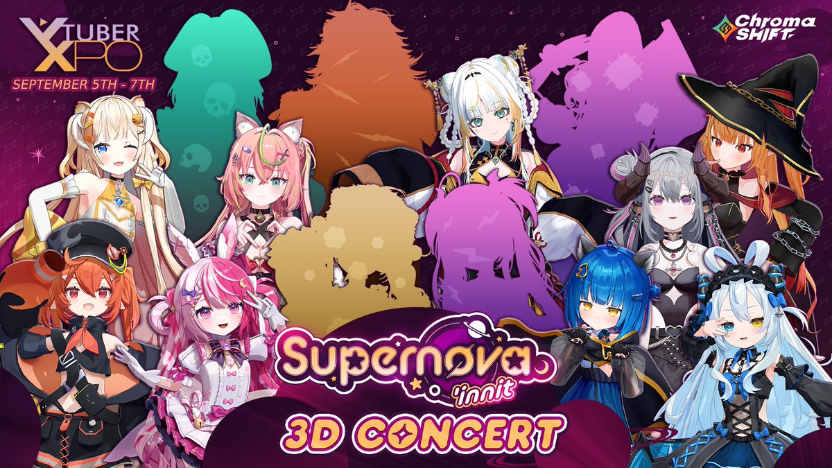 📢 The Supernova 'innit 3D Concert is starting in 30 minutes! 📢

Be sure to shuffle over to the Main Stage at <a href="/Vtuber_Expo/">VeXpo!</a> as you don't want to miss our first ever fully 3D concert with EVERYONE! 🎉 See you there!