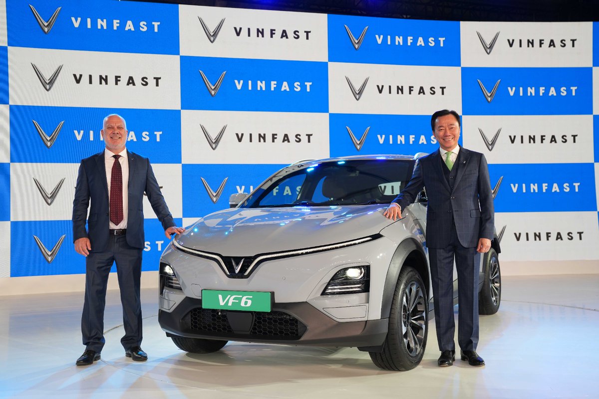 sandeepc1's tweet photo. 🚘 Vietnam’s VinFast enters India’s EV market!
Launched VF6 &amp; VF7 with prices starting at ₹16.49L up to ₹20.89L.
Another boost to India’s electric mobility journey ⚡🇮🇳

#vinfastindia #EV #India https://t.co/AT7bV6PMT8
