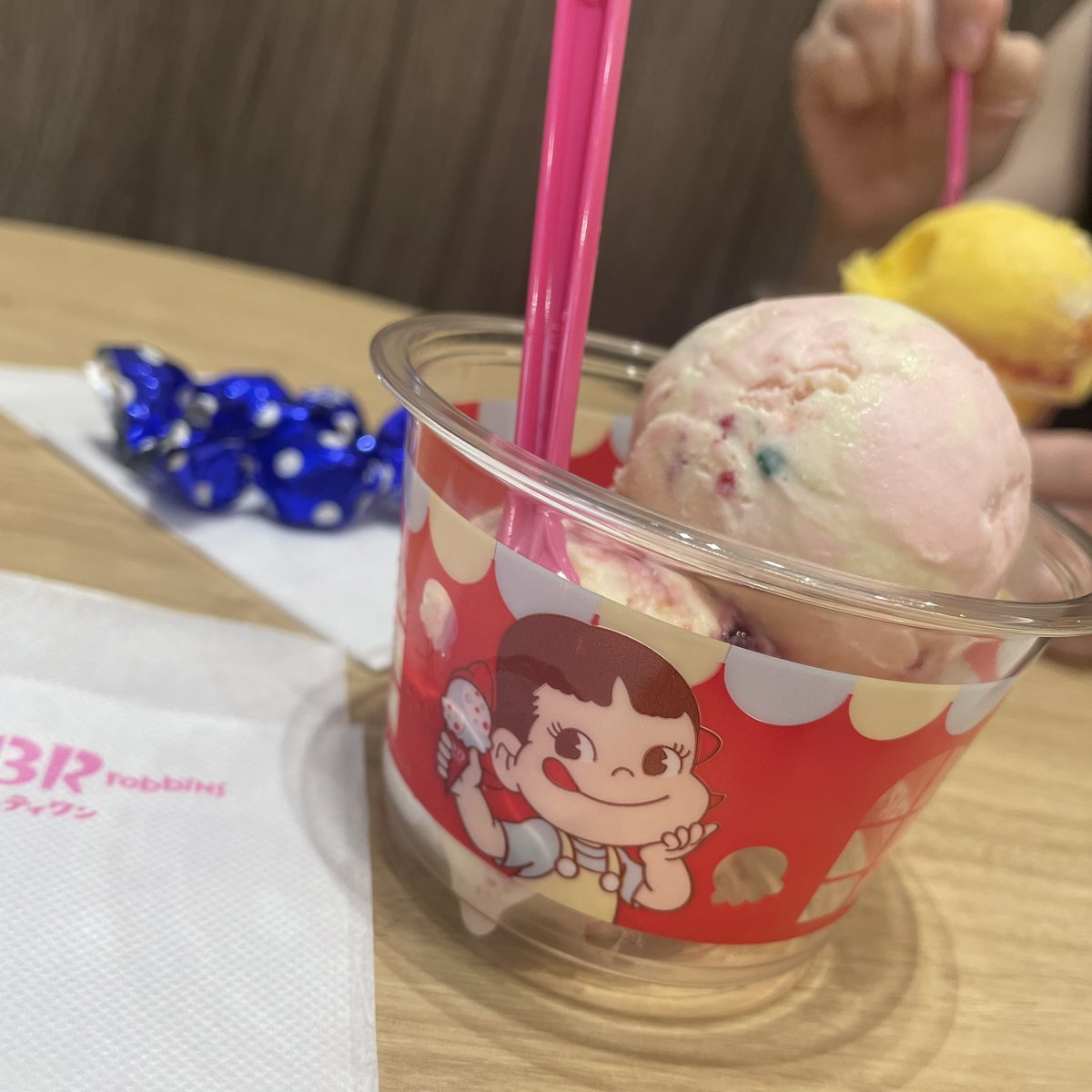 お好み焼きともんじゃ食べてからのサーティーワン
ミルキーコラボ、美味しいし可愛すぎる💕