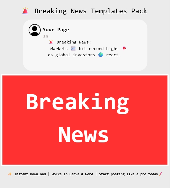 clyrasays's tweet image. 🚨 Breaking News: The Breaking News Templates Pack is live.

📢 Turn updates into pro posts in seconds.
✨ Canva + Word | Instant Download 

🔗 [etsy.com/shop/clyraoscr…]
🔗 [pinterest.com/clyraoscreativ…]