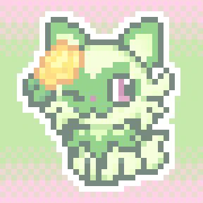 0906 ニャオハの日だそうで! うちのニャオハは花言葉からとってダリアちゃんと名前をつけております...!!