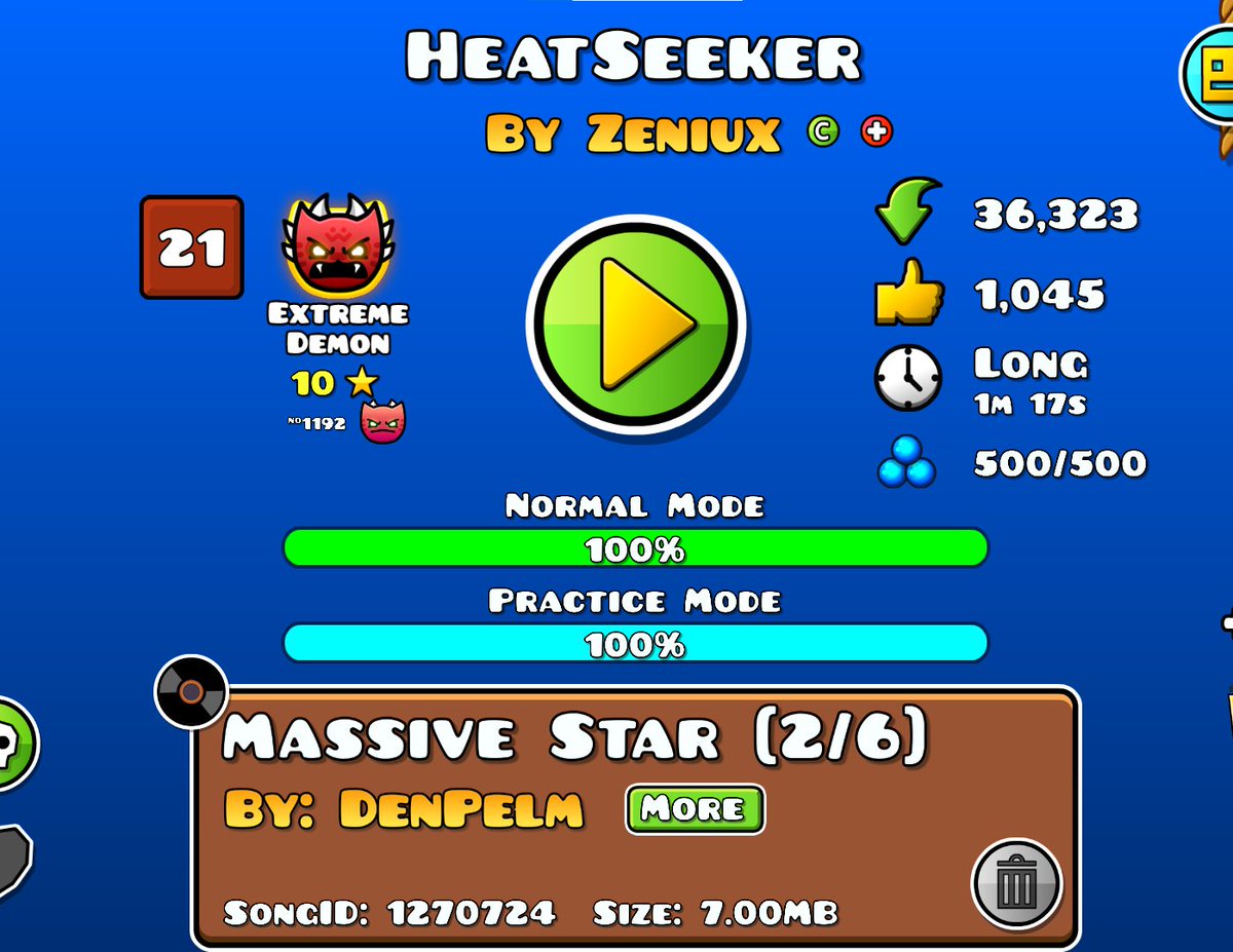 Really cool level but also very weird, a part could be near 100% consistant and then 10 minutes later be the single thing you are dying to constantly. Glad I didnt die to the final wave because its a pretty big chokepoint.

Attempts: 3775
Enjoyment: 8/10
Worst deaths: 86, 81x3.