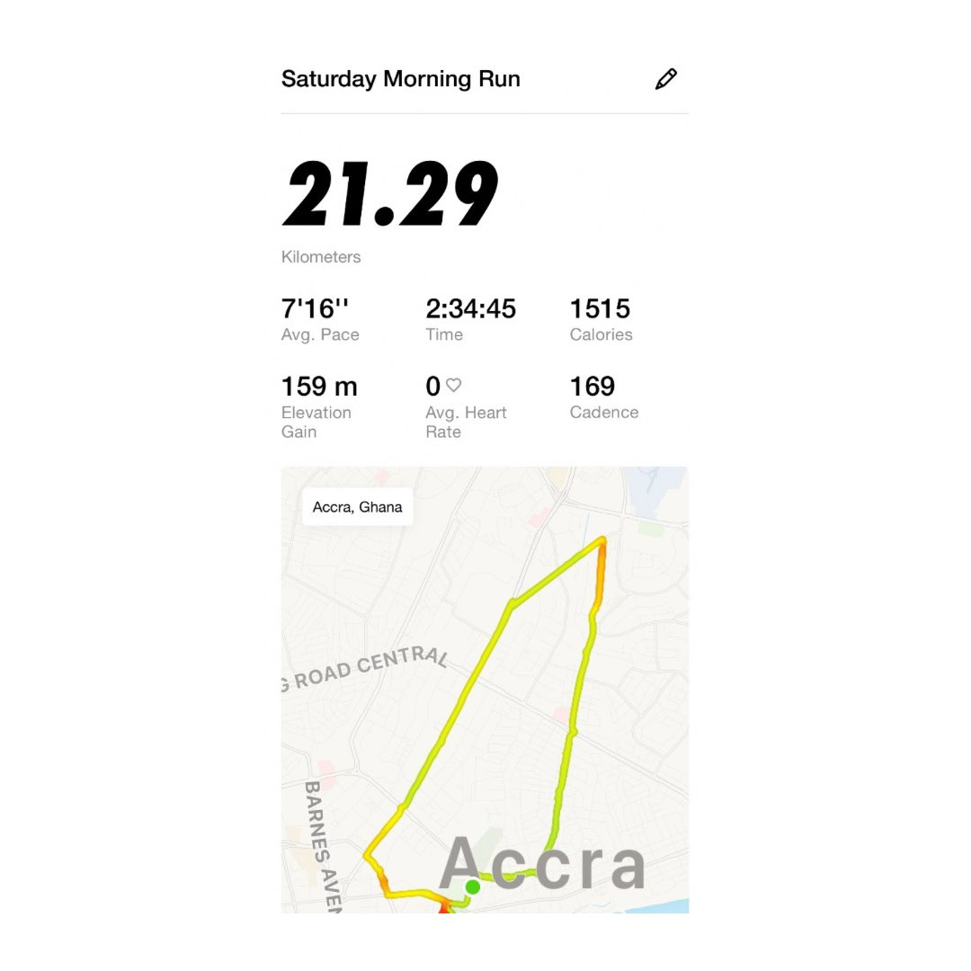 ghanadoctor233's tweet photo. Half a Mara done!
Do it tired.
Do it after a long shift.
Do it with a torn meniscus.
Do it with a healing fracture.
F*ck excuses.
Just do it!
#marathon #halfamarathon https://t.co/oyIFEqJkDS