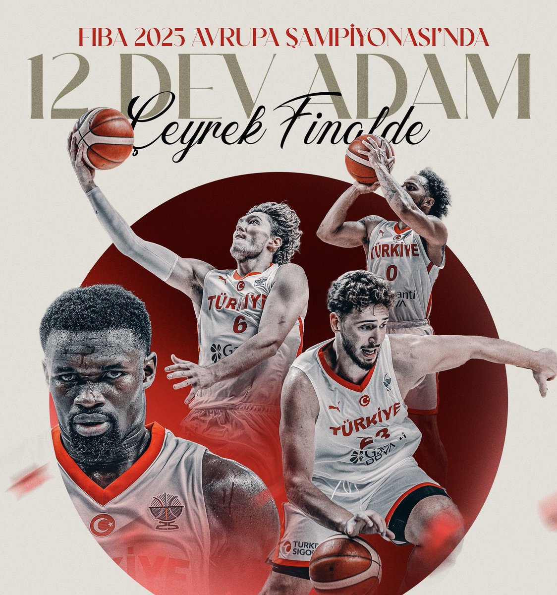 Eurobasket 2025 son 16 turunda İsveç'i 85-79 yenerek çeyrek finale yükselen A Milli Erkek Basketbol Takımımızı tebrik ediyor, başarılarının devamını diliyorum.