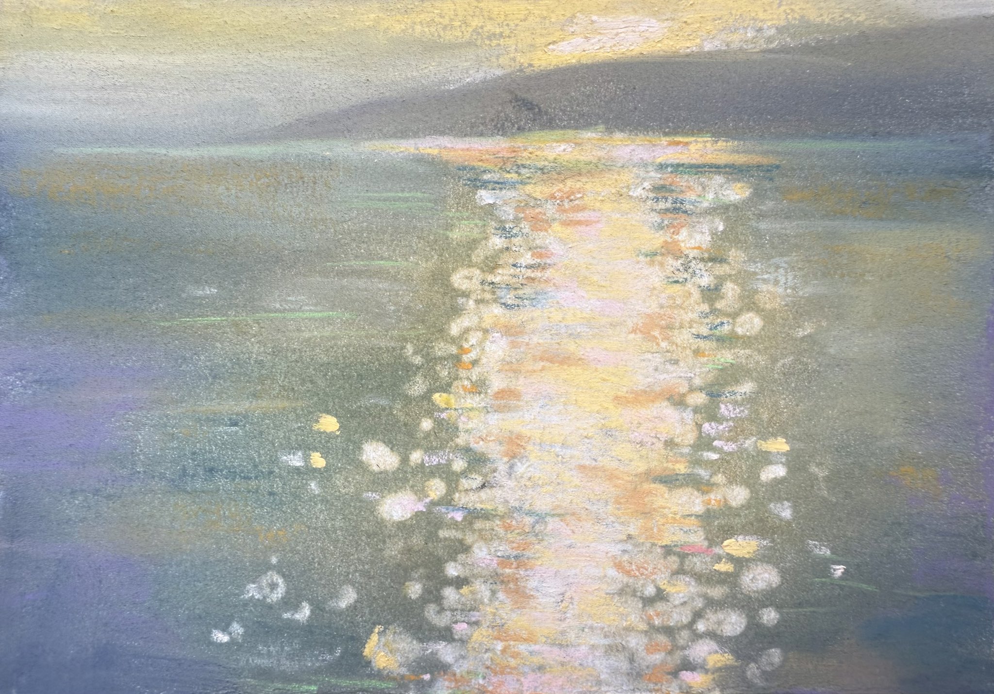 湿原の夏　パステル画 原画 夏雲 オイルパステル 絵画 Hidamari art 通販 16505570