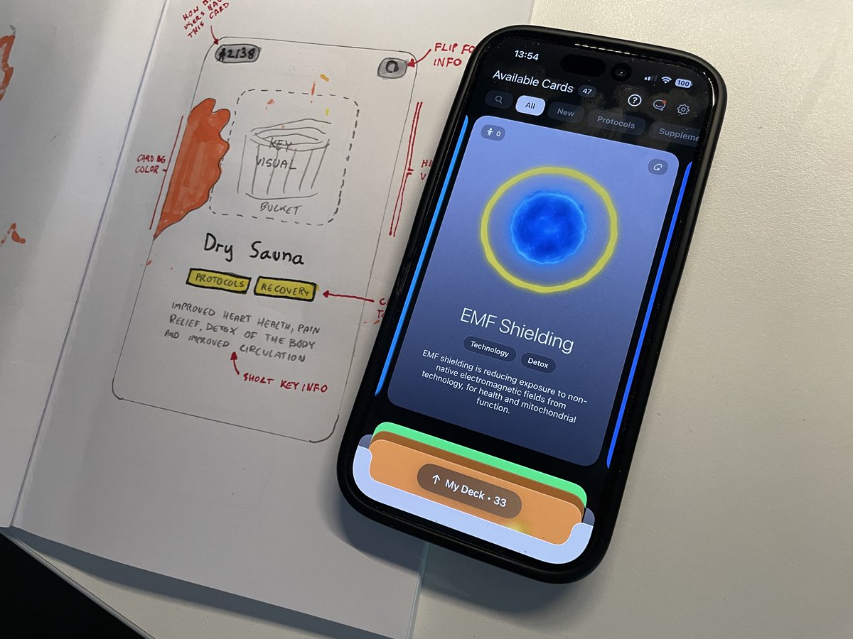michalmalewicz's tweet image. EMF... Yes, it&apos;s a thing. 

80 protocols are inside the app. 

With recommendations distilled by AI.

All with sources from leading podcasts, videos and blogs - tap to deep dive. 

All auto-update every 2 weeks if new data shows up on how to use them. 

All share&apos;able. FREE.
