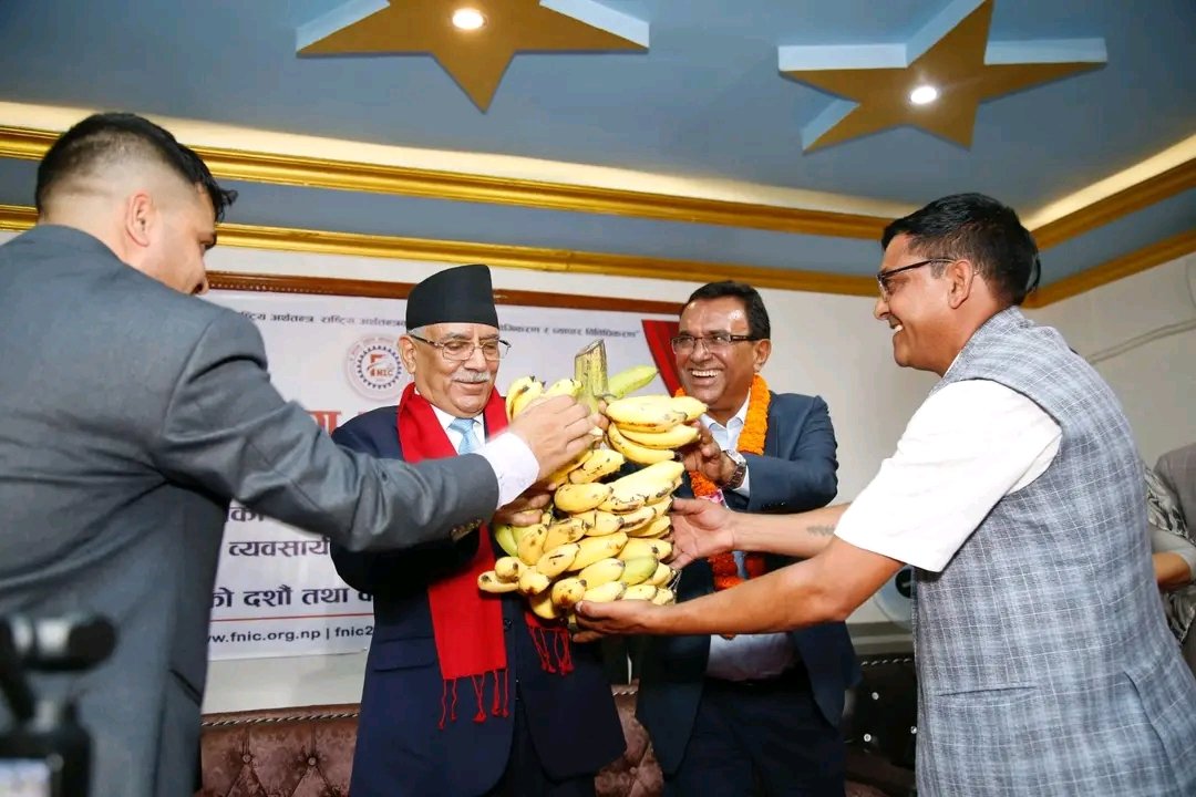 Teetekareli_'s tweet photo. पोखरामा माओवादी अध्यक्ष प्रचण्डलाई केरा उपहार🙈 https://t.co/fVoxga5uTc