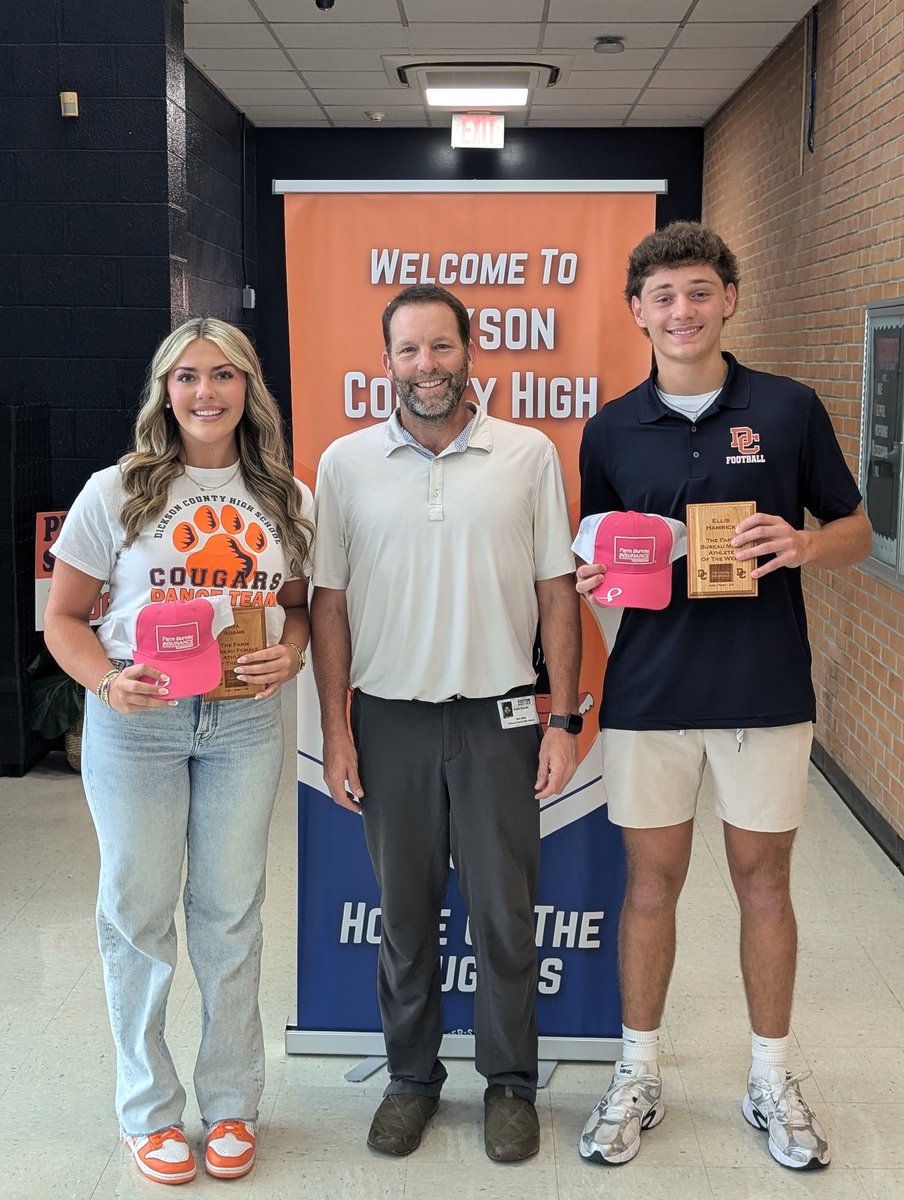 🏆🏆🏆🏆🏆🏆🏆🏆🏆🏆🏆🏆🏆🏆🏆
                 Farm Bureau Athletes 

Congratulations to Cougar Athletes Ava Adams and Ellis Hamrick for being selected Farm Bureau Athletes of The Week.
#cougarpride
<a href="/DCcougarnation/">Dickson County High School</a> ,<a href="/cvp51/">Casey Patrick</a> ,<a href="/DicksonSports/">Dickson Sports Media</a>