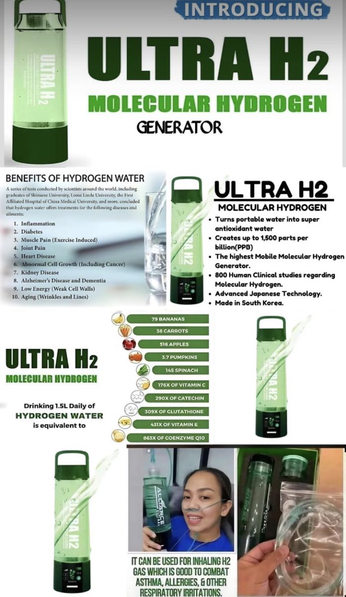 Oliverezeobinwa's tweet image. The #UltraH2Bottle is a one-time investment for years of antioxidant-rich water. Compare that to endless doctor bills from poor health! The #DiamondProject helps you build a #financialleverage system while optimizing your #health 
Text wa.link/891wfb for more information