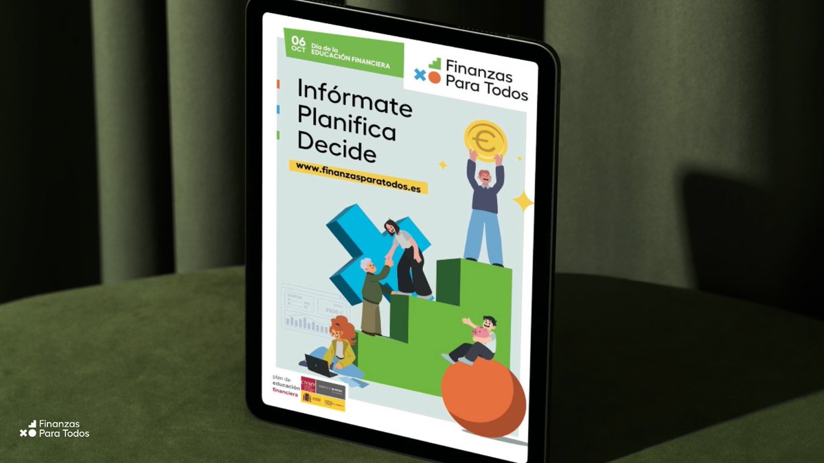 finanzaspartods's tweet photo. 🗓️ El 6 de octubre celebramos el #DiaEducaciónFinanciera2025 con un acto central en Barcelona.
  Mientras, tienes información de las actividades que se van a llevar a cabo en nuestra web. ⬇️
  
 https://t.co/DZ3dnhcEqK

#EducaciónFinanciera #FinanzasParaTodos https://t.co/NixgTS6iGX